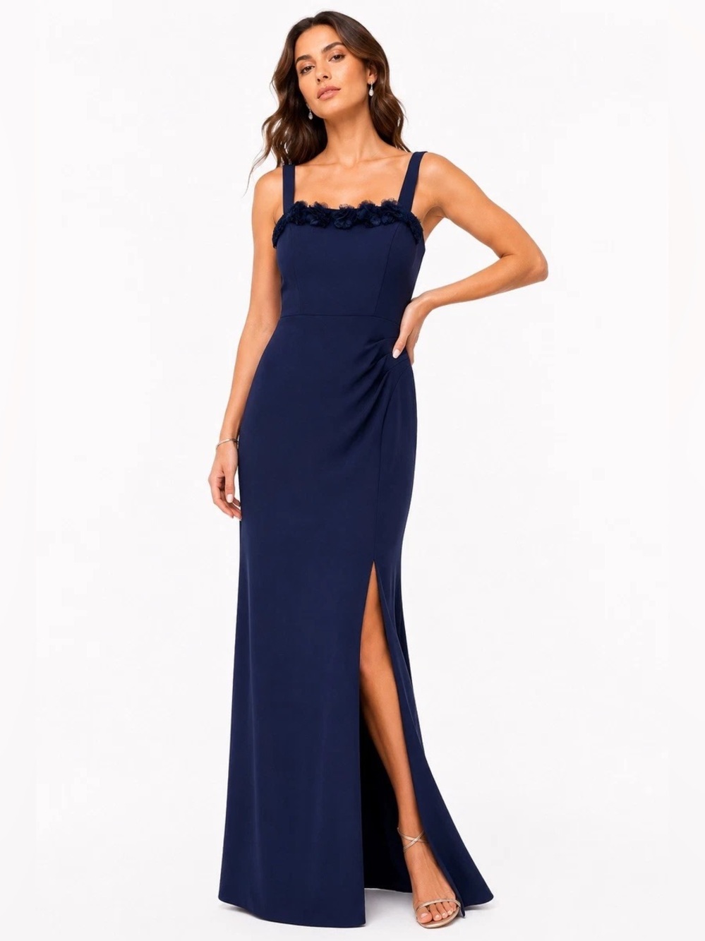 Alex Evenings Floral Appliqué
Stretch Crepe Gown Size 10 Nwot